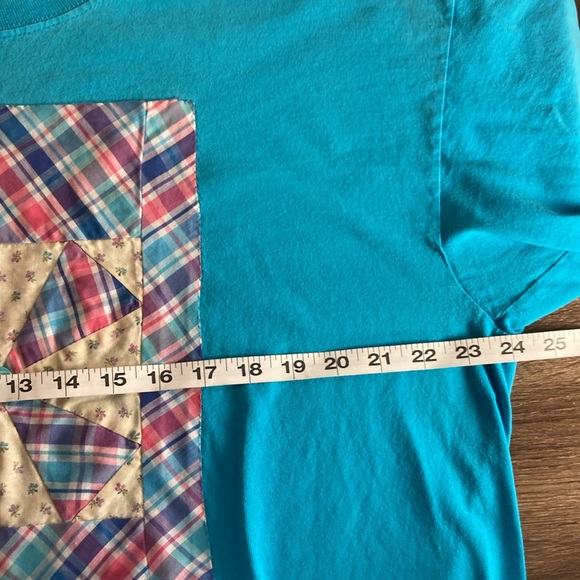 Vintage Teal XL Anvil 80’s Handmade T Shirt - Picture 5 of 8